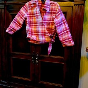 Size 10 Charter club pink and white Jacket